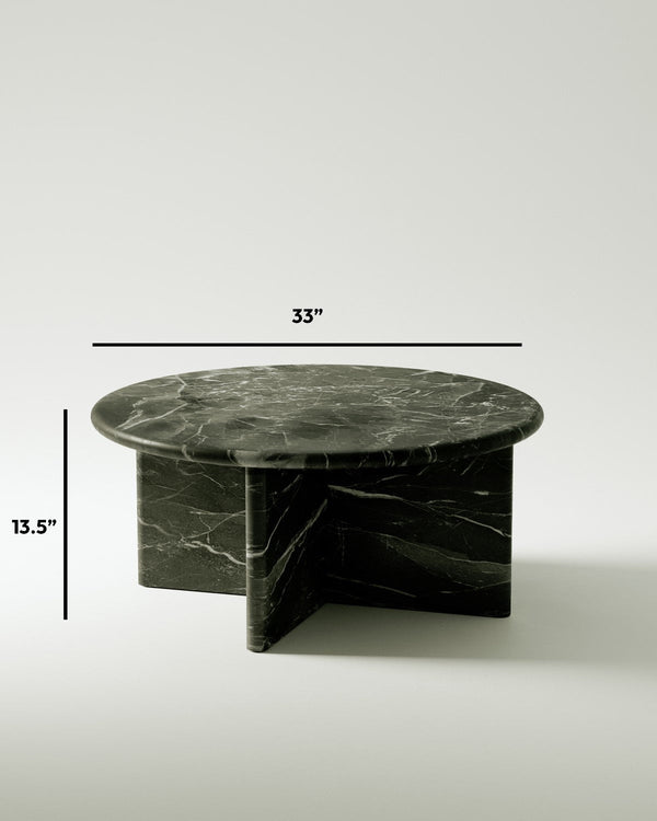 plinth small circular marble coffee table csl3312 slm 17