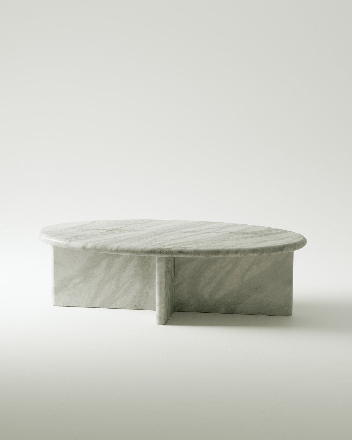 plinth small oval marble coffee table csl4212r slm 2