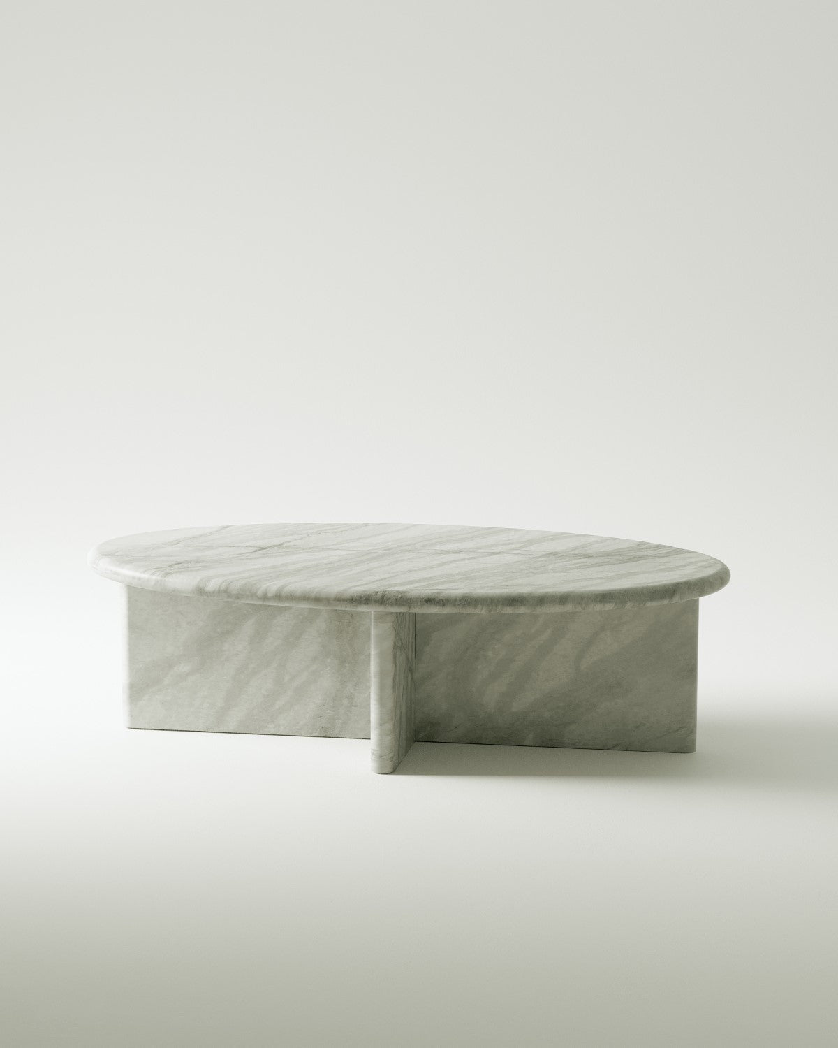 plinth large oval marble coffee table csl4215r slm 2