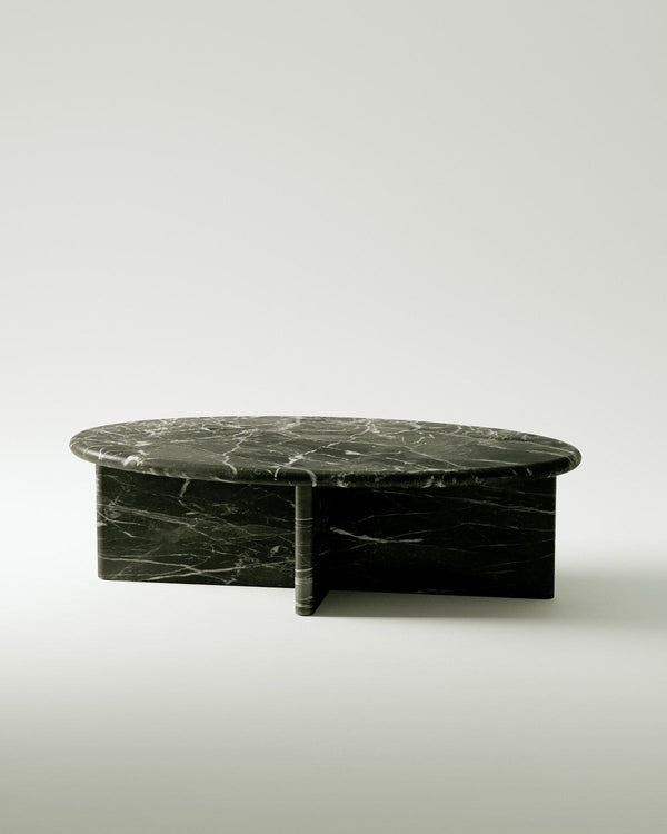 plinth small oval marble coffee table csl4212r slm 3