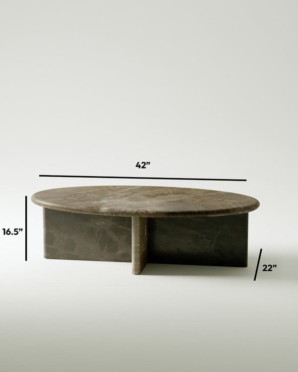 plinth large oval marble coffee table csl4215r slm 13