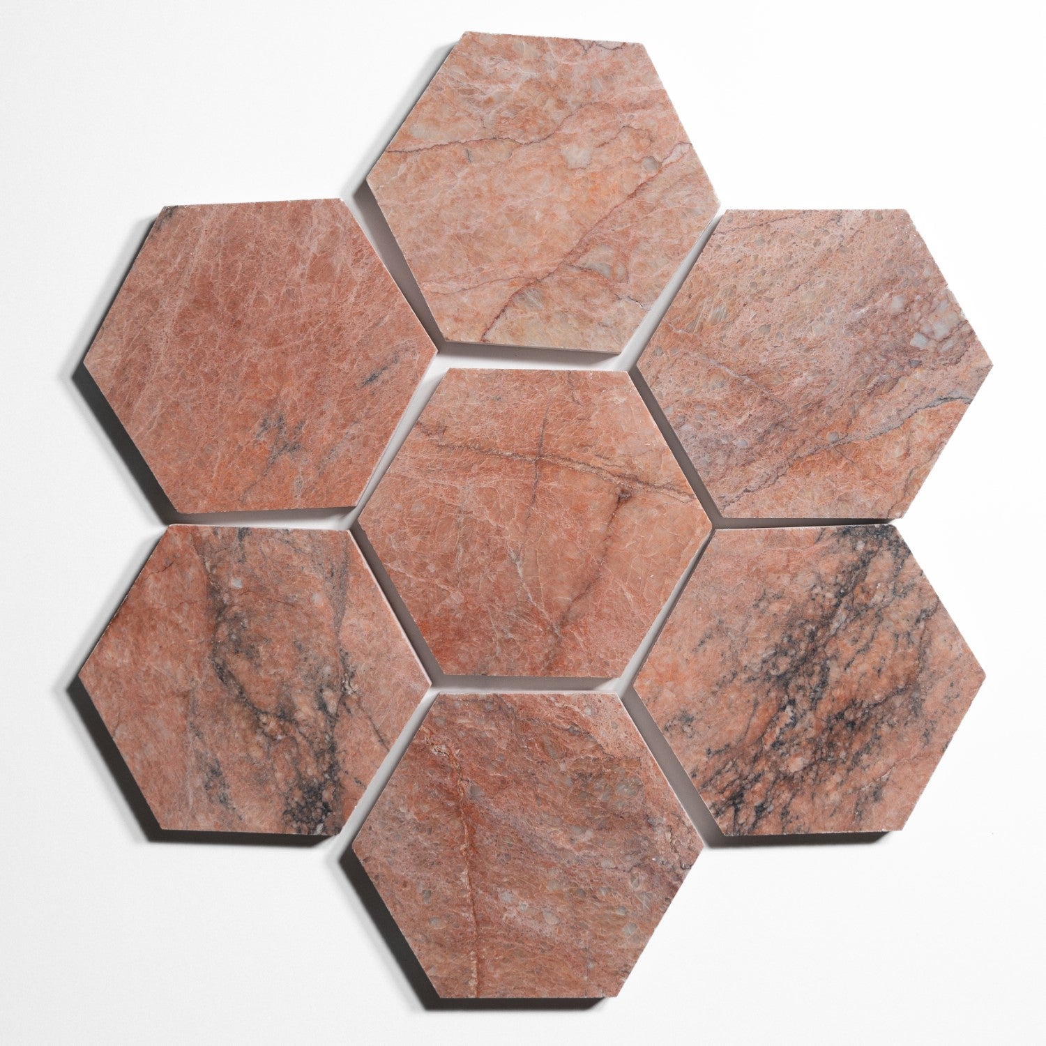 rojo breccia 5 hexagon tile by Designer Rug rb5hx 1