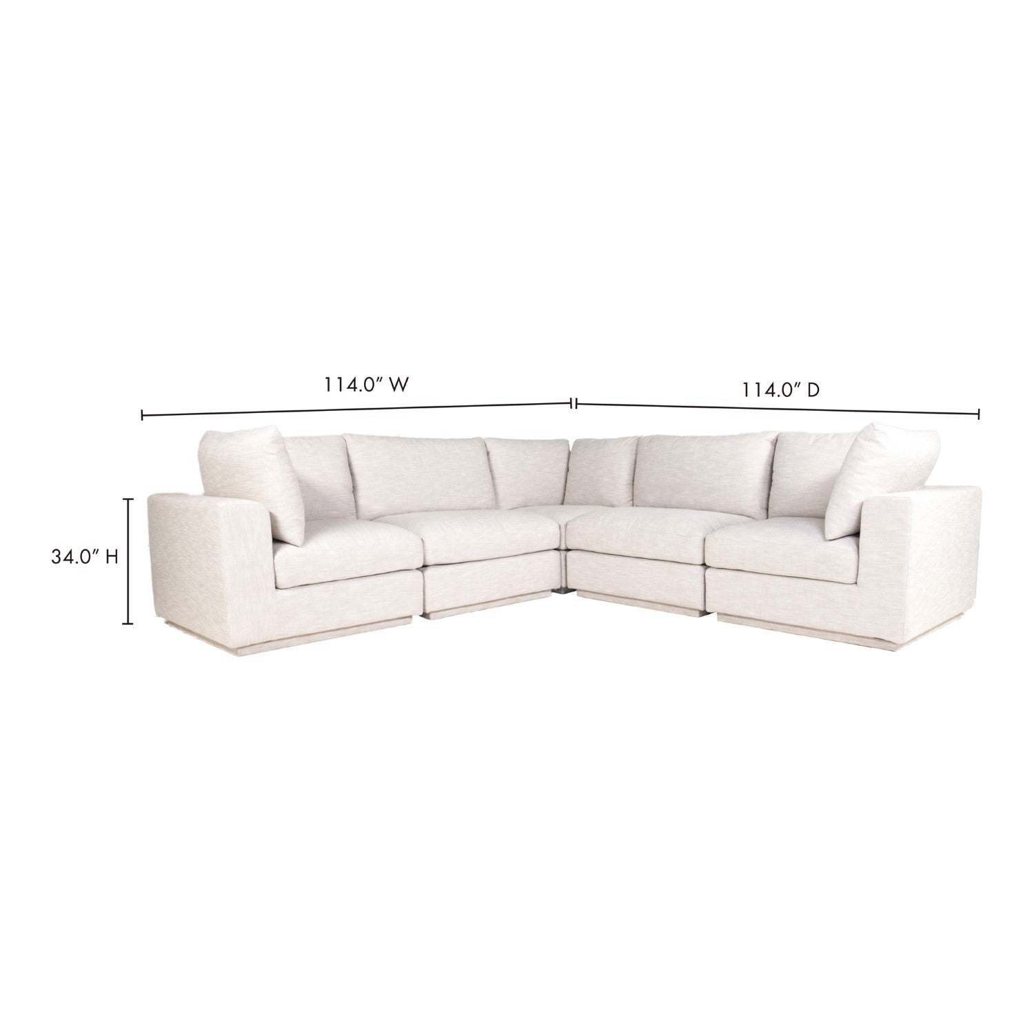 Justin Classic L Modular Sectional Taupe 5