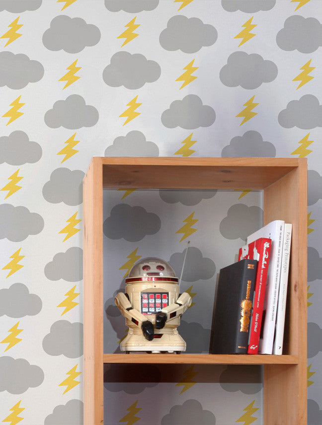 Rainbolts Wallpaper in Daylight design by Aimee Wilder