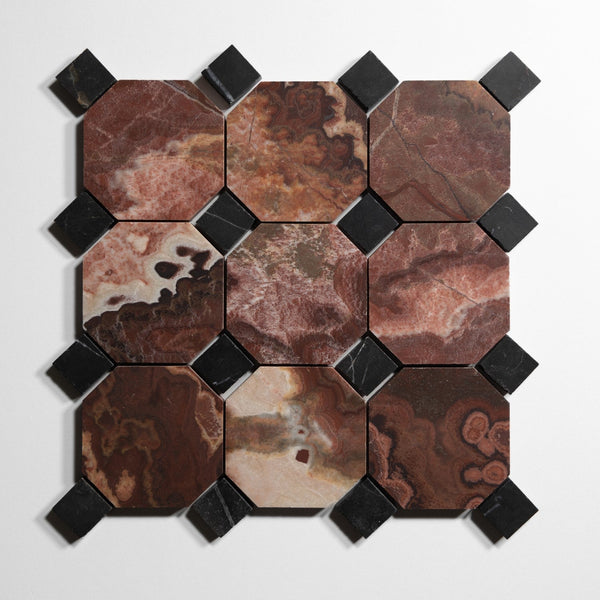 red onyx 4 octagon by Designer Rug ro4oct sg 7