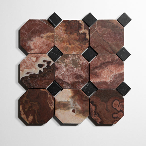 red onyx 4 octagon by Designer Rug ro4oct sg 8