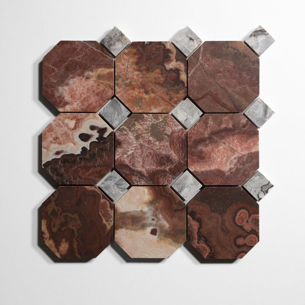 red onyx 4 octagon by Designer Rug ro4oct sg 12