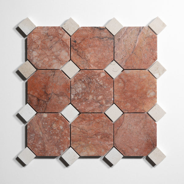 rojo breccia 4 octagon by Designer Rug rb4oct sg 1