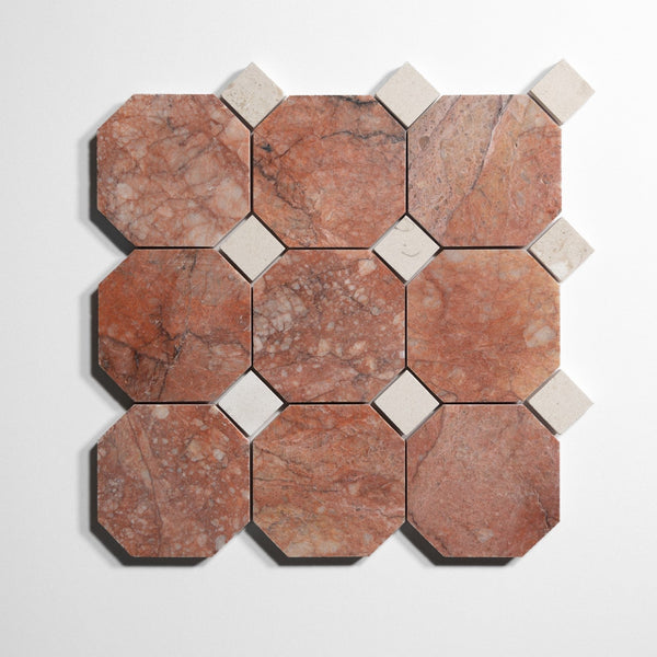 rojo breccia 4 octagon by Designer Rug rb4oct sg 2