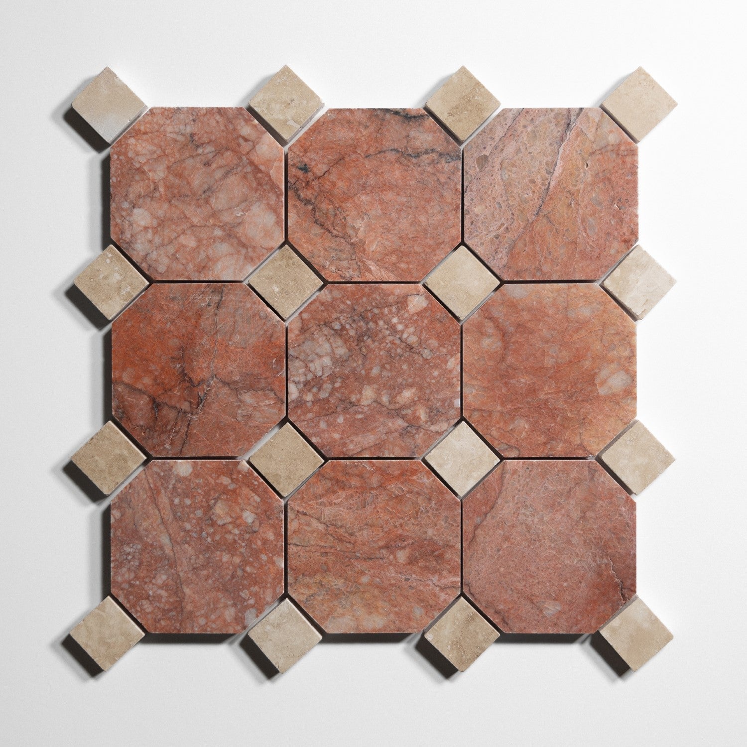 rojo breccia 4 octagon by Designer Rug rb4oct sg 3