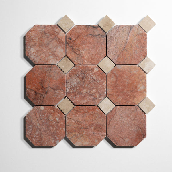 rojo breccia 4 octagon by Designer Rug rb4oct sg 4