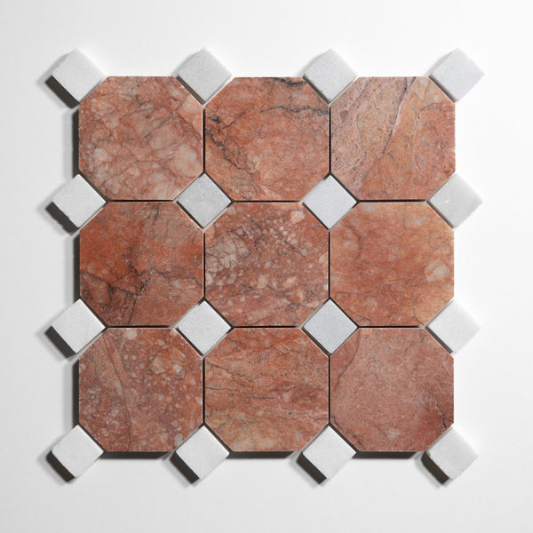 rojo breccia 4 octagon by Designer Rug rb4oct sg 5