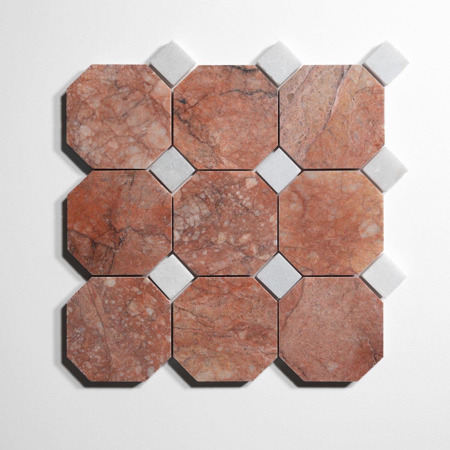 rojo breccia 4 octagon by Designer Rug rb4oct sg 6