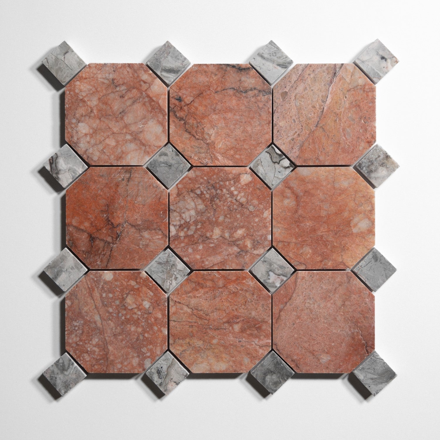 rojo breccia 4 octagon by Designer Rug rb4oct sg 9