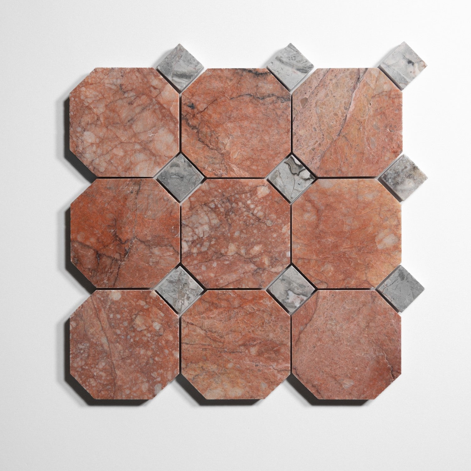 rojo breccia 4 octagon by Designer Rug rb4oct sg 10