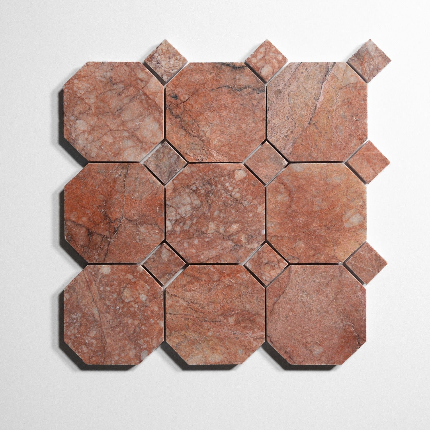 rojo breccia 4 octagon by Designer Rug rb4oct sg 12