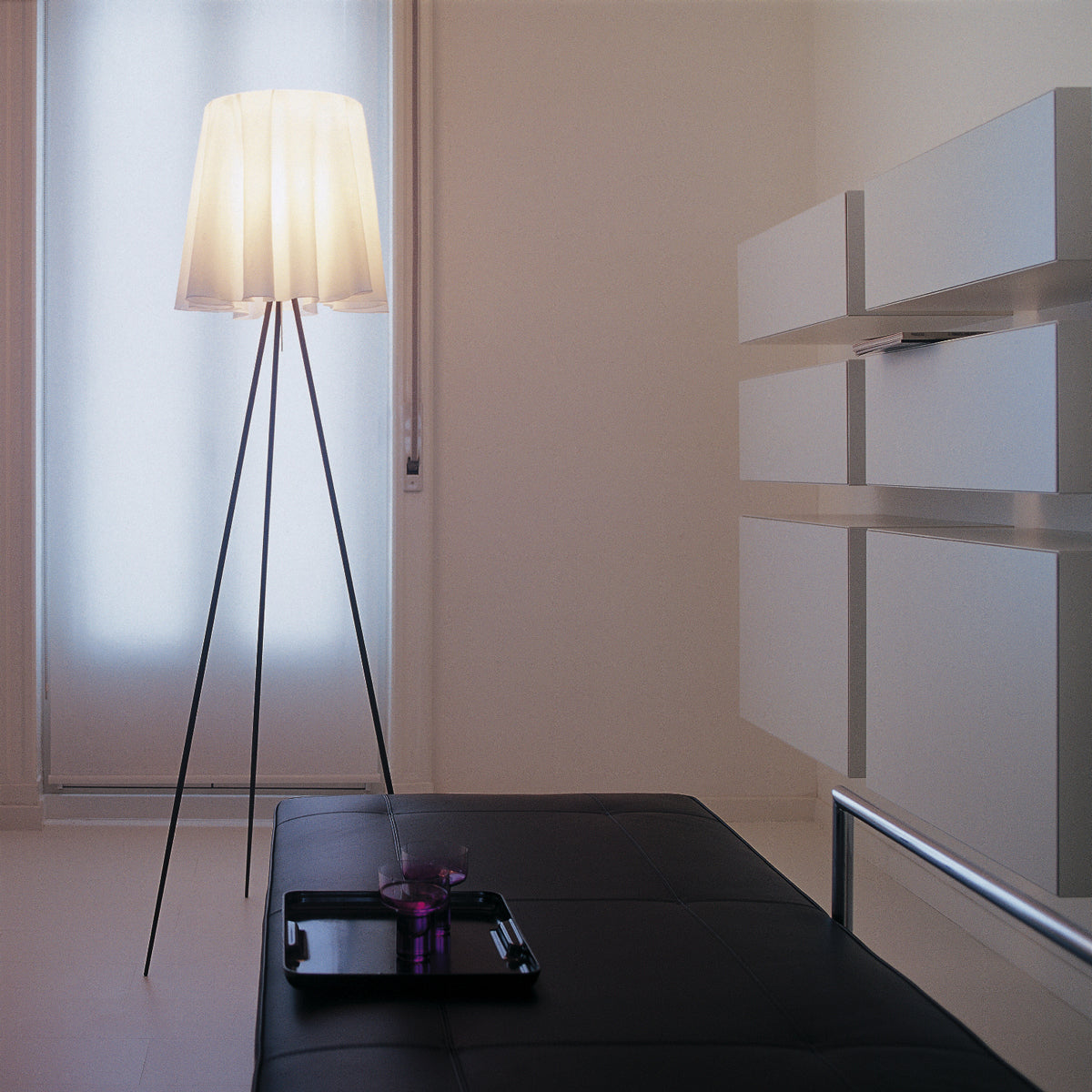Rosy Angelis Aluminum and fabric Grey Floor Lighting