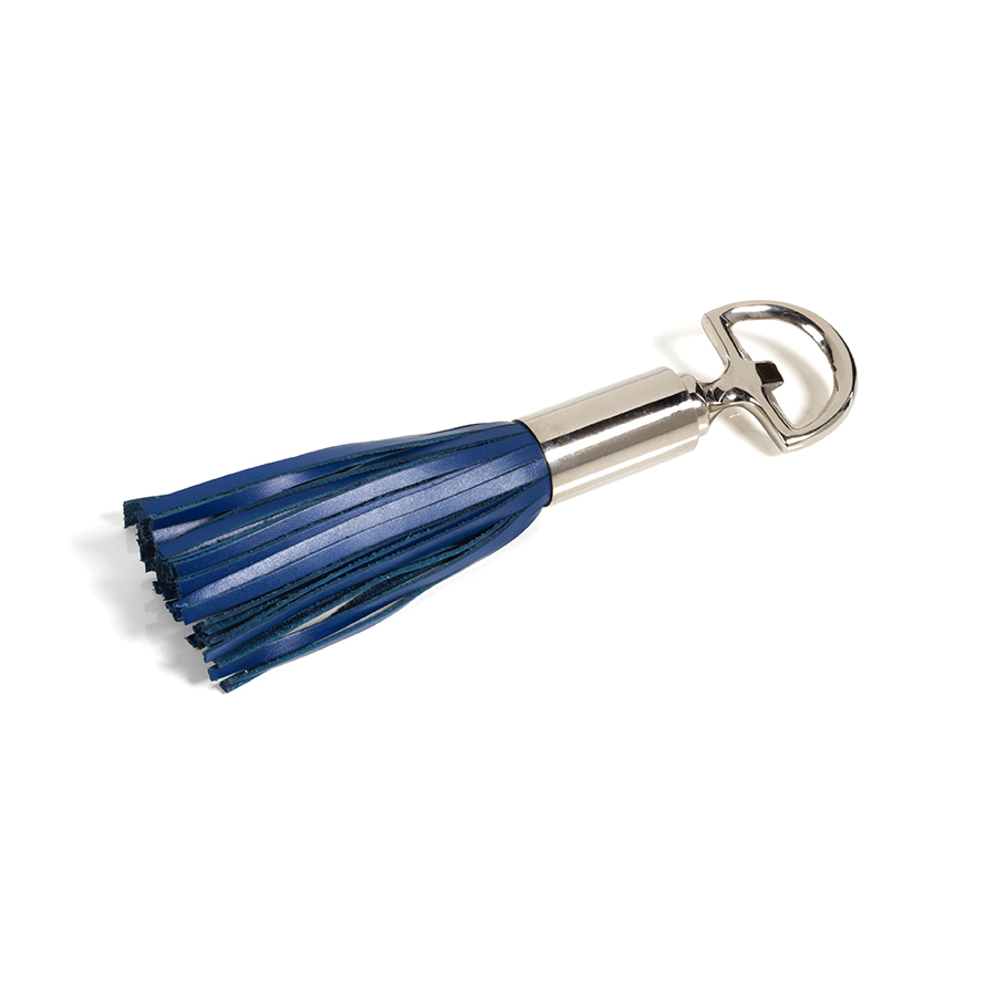 Royal Leather Tassel Nickel Bottle Opener in Various Colors