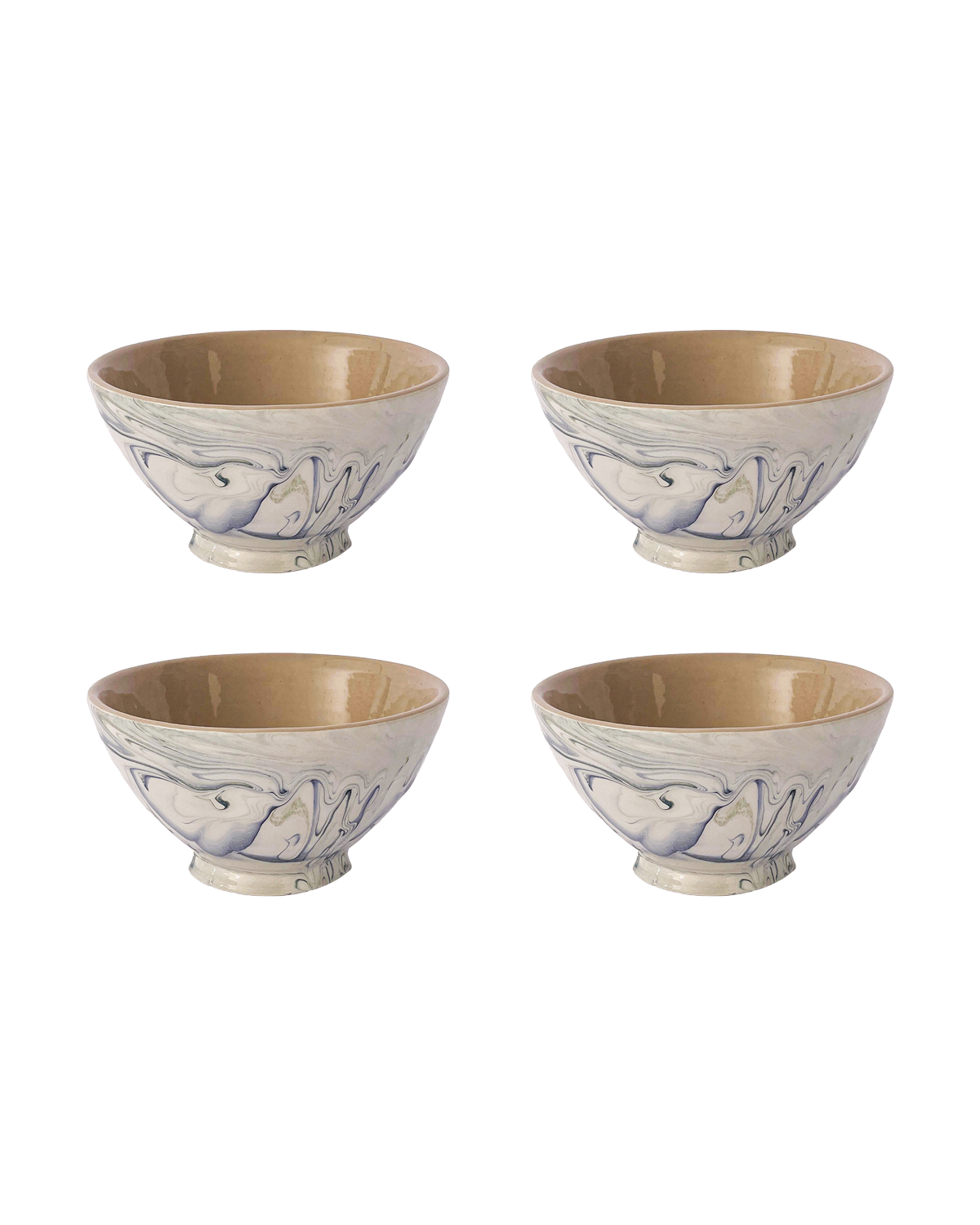 Marble Blue Green Bowl Set Of 4 Uvn 1000135 4