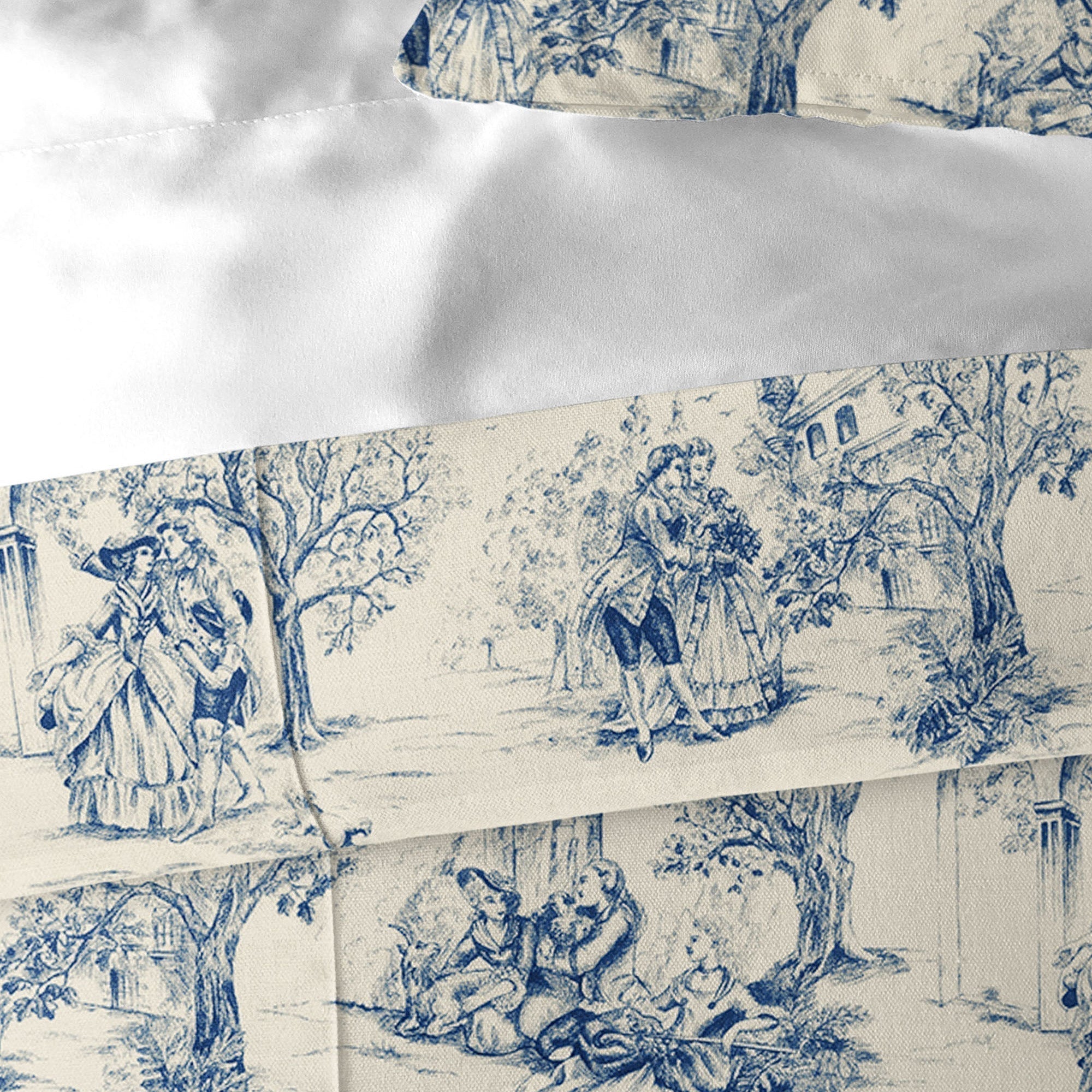 archamps toile blue bedding by 6ix tailors arc clg blu cmf fd 3pc 5