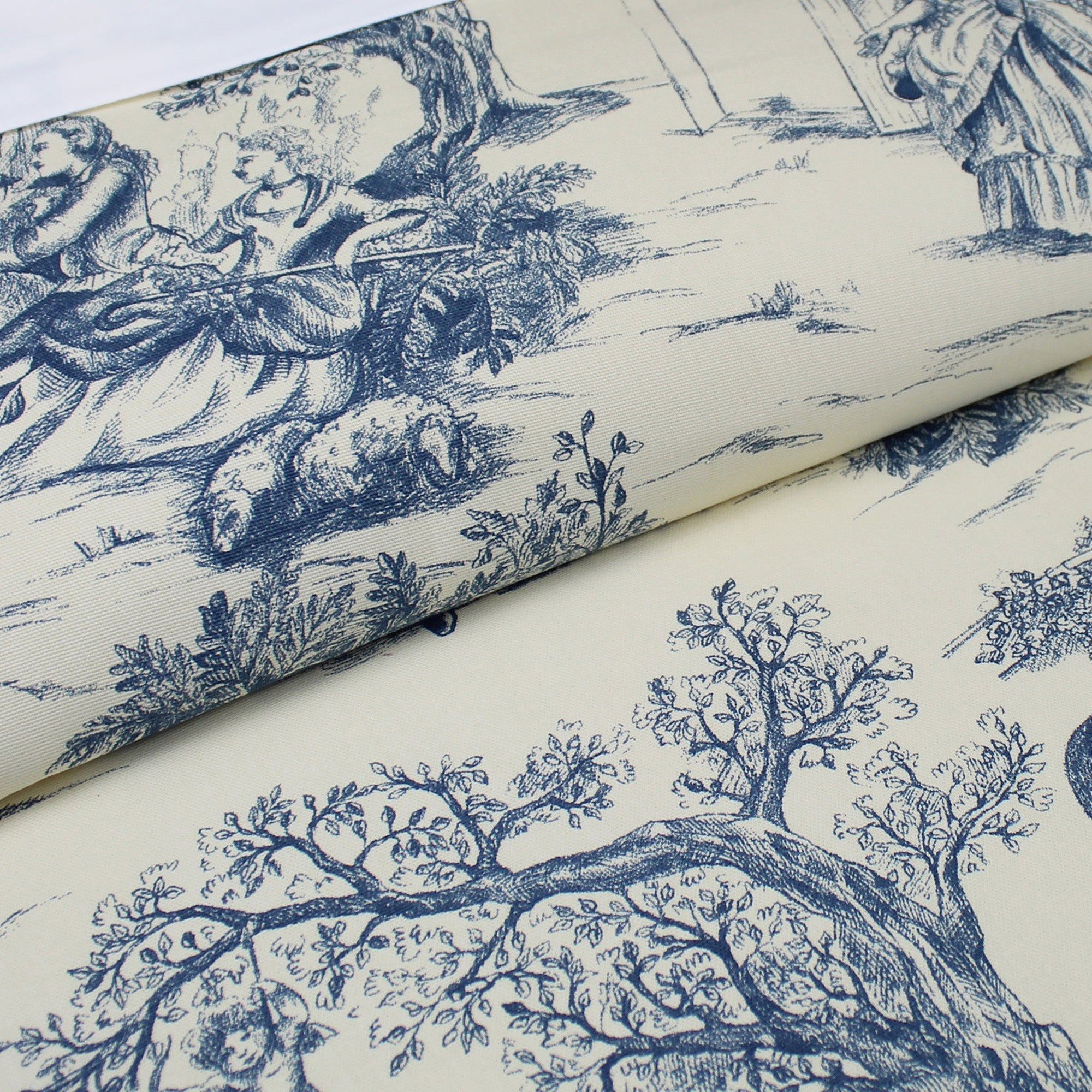 archamps toile blue bedding by 6ix tailors arc clg blu cmf fd 3pc 6
