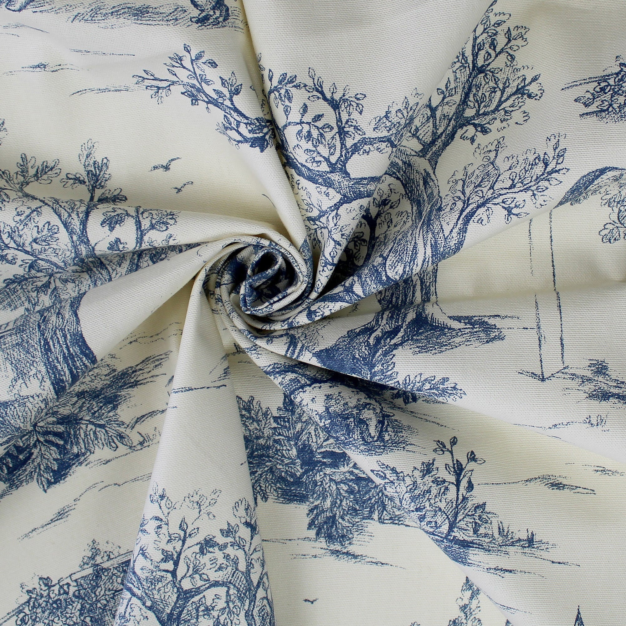 archamps toile blue bedding by 6ix tailors arc clg blu cmf fd 3pc 4
