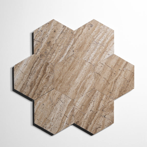 stonewood 5 hexagon tile by Designer Rug stw5hx 4