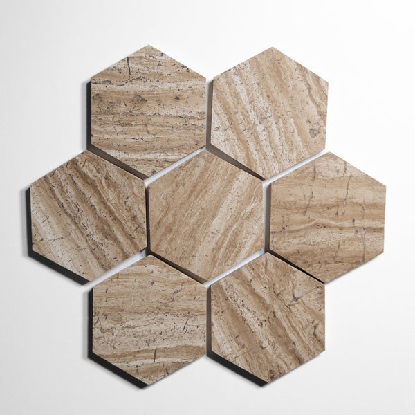 stonewood 5 hexagon tile by Designer Rug stw5hx 8