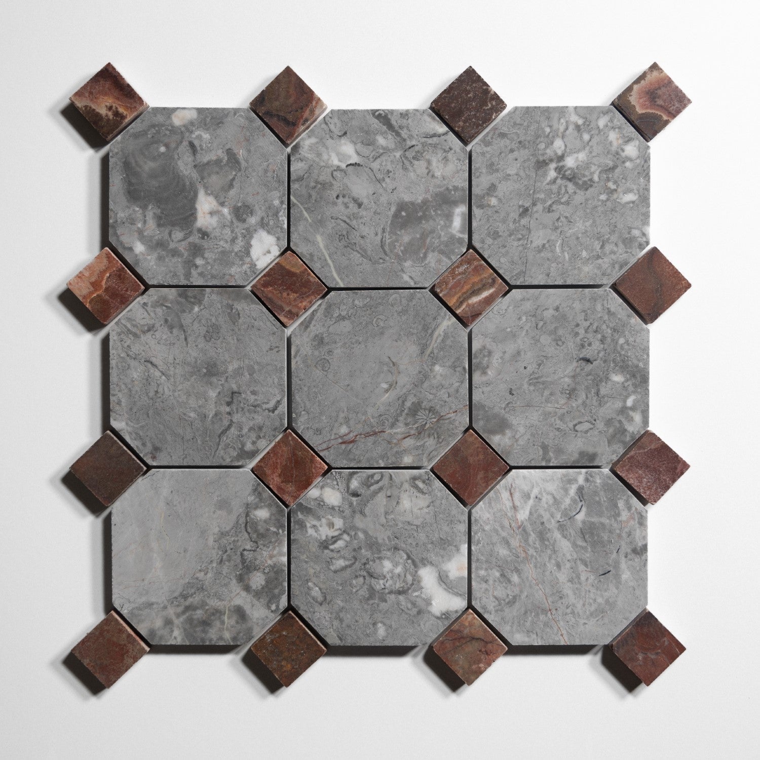 Sage Gray Accent Red Onyx Tile Sample