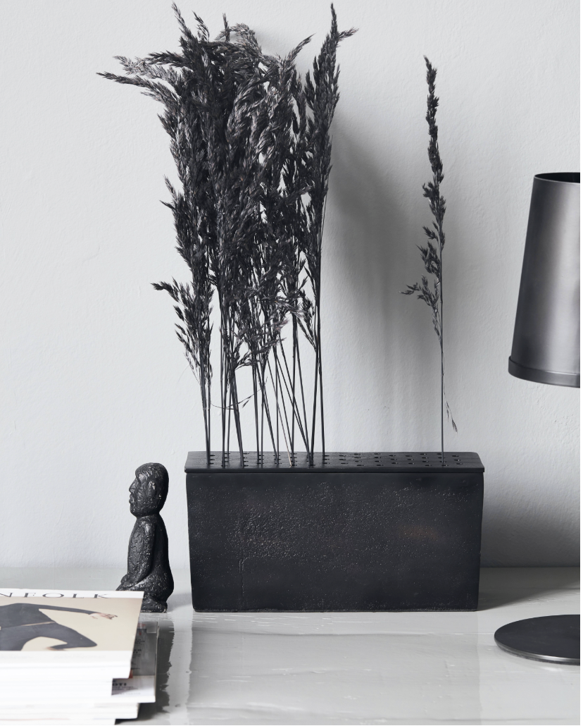 Flow Browned Brass Vase