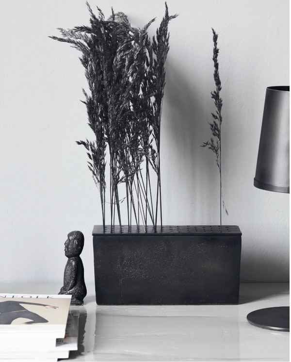 Flow Browned Brass Vase