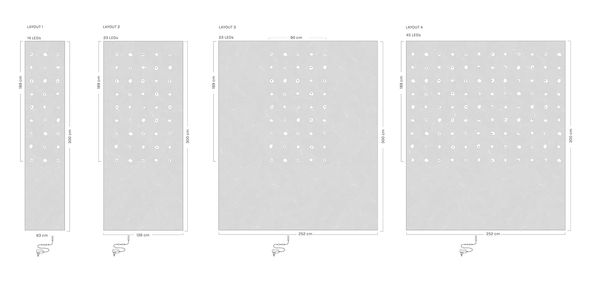Snow LED Wallpaper in Various Colors by Meystyle