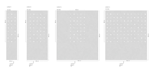 Snow LED Wallpaper in Various Colors by Meystyle