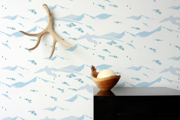 Snowscene Wallpaper in Avalanche design by Aimee Wilder