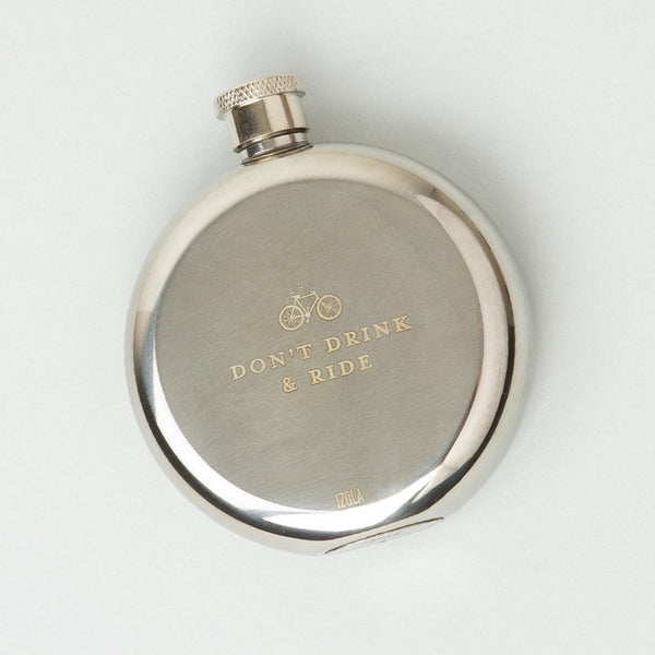 stainless steal hip flask dont drink and ride 1