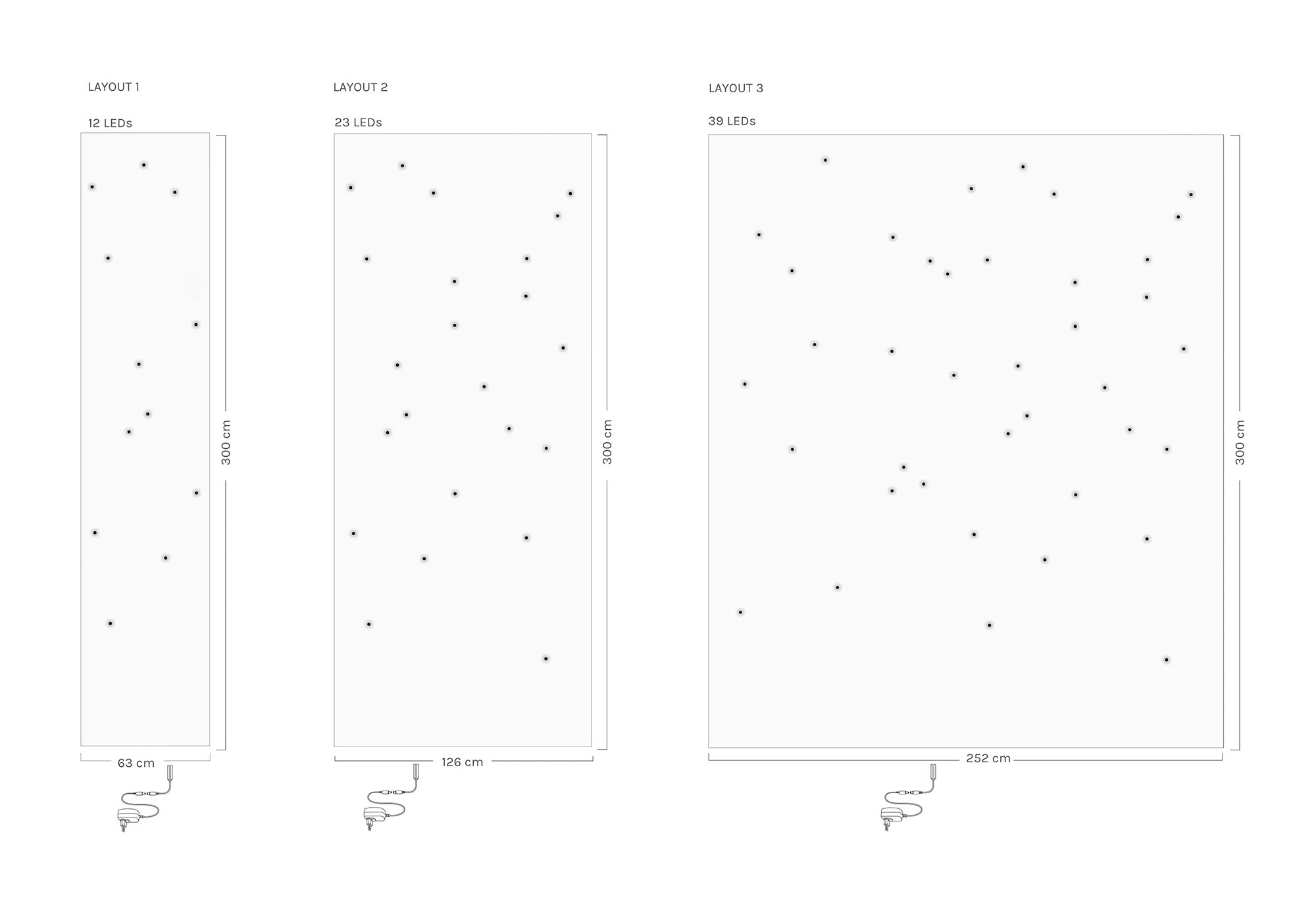 Stars LED Wallpaper in Various Colors by Meystyle