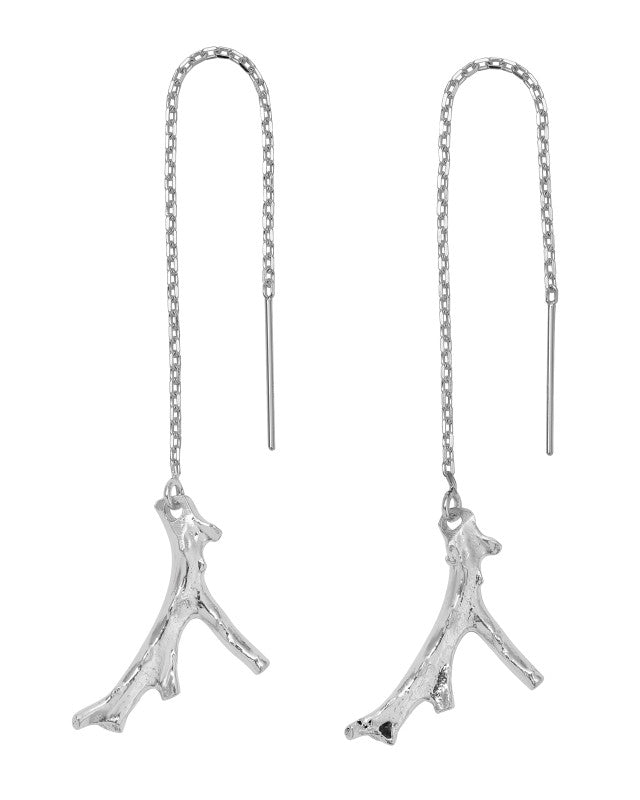 Barrier Reef Silver Threader Earrings 1