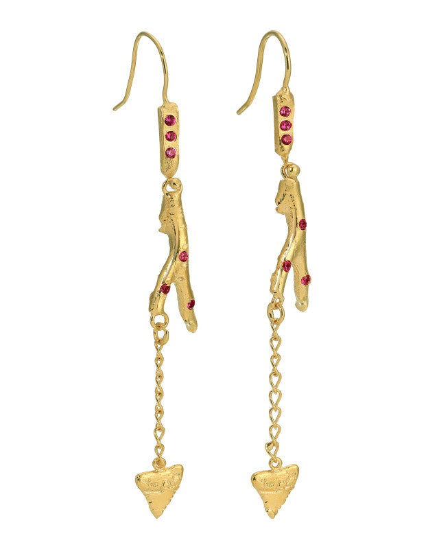 Le Chakra Du Coeur Ruby Earrings Set 1