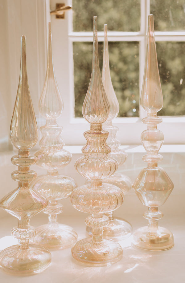 led white glass finial in various styles 11