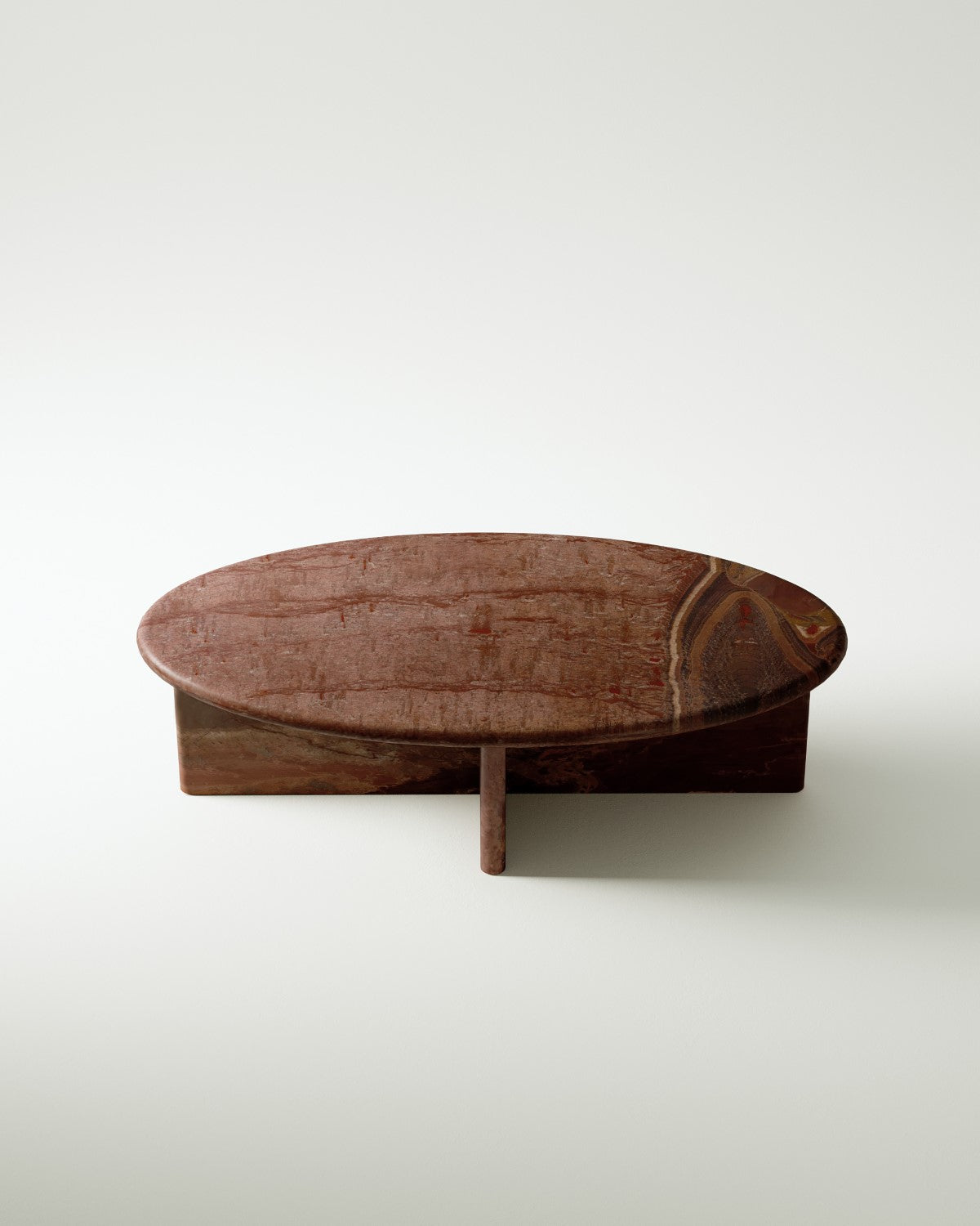 plinth small oval marble coffee table csl4212r slm 10