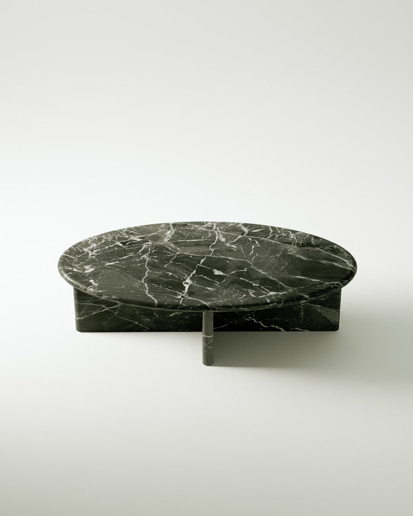 plinth small oval marble coffee table csl4212r slm 7