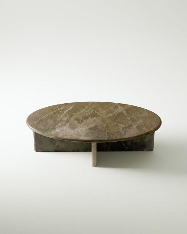 plinth large oval marble coffee table csl4215r slm 8