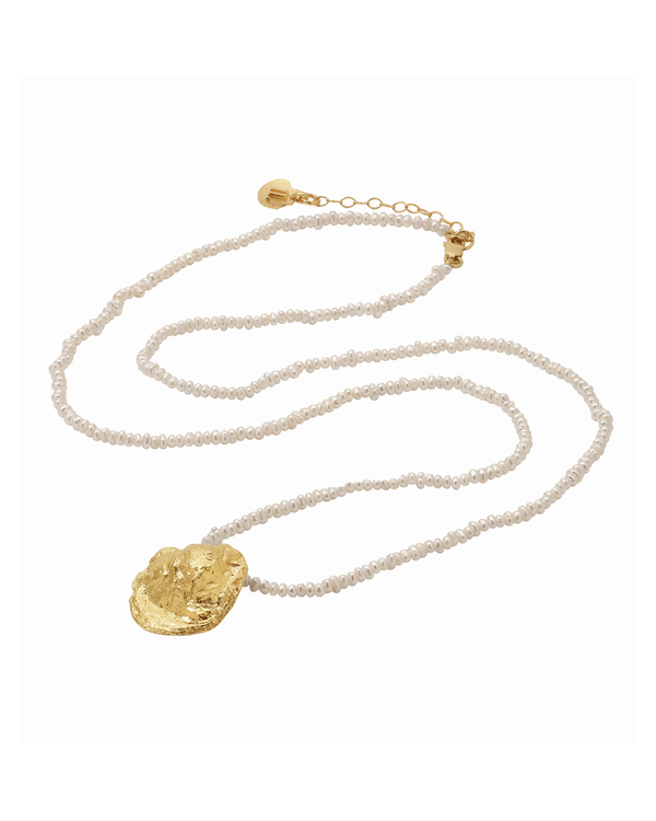 Found Treasure Mini Pearl Oyster Necklace