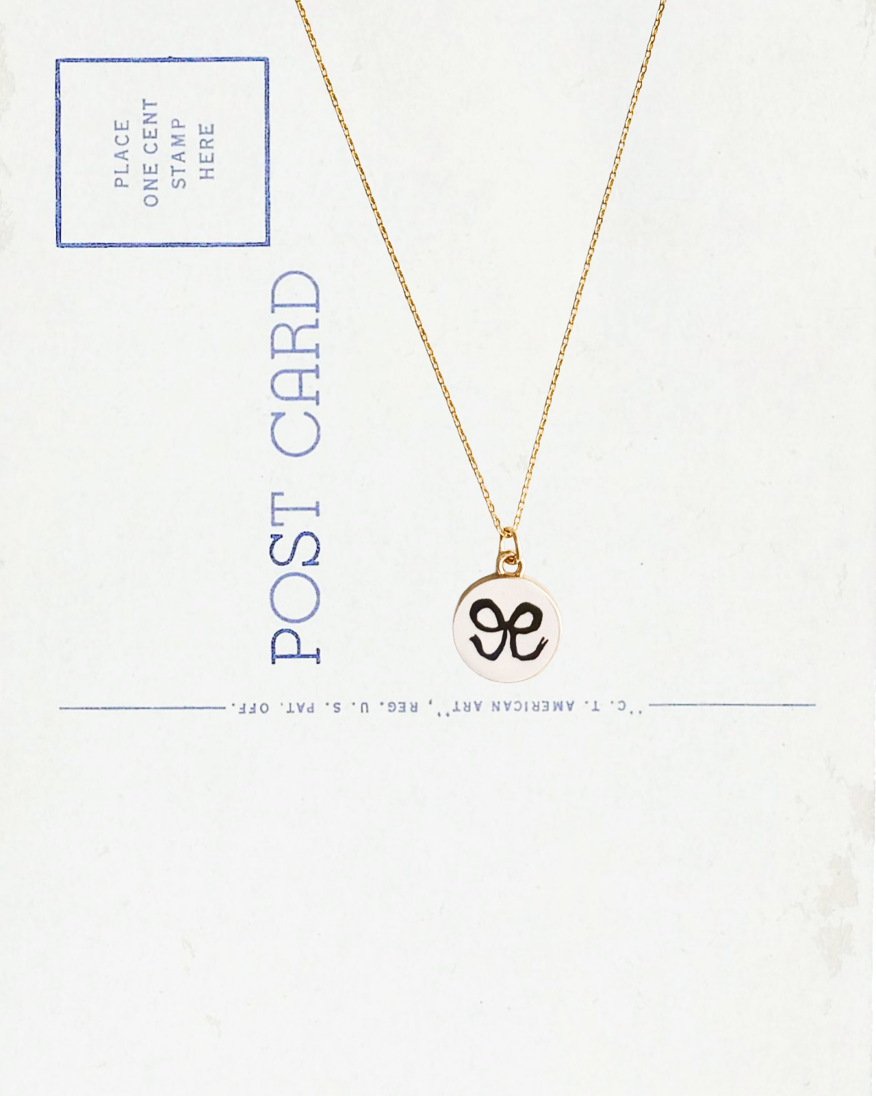 Baby Blue Bow Necklace