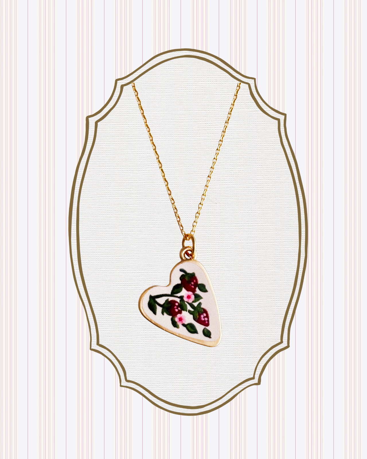 Strawberry Skies Heart Necklace