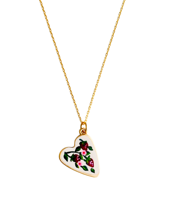 Strawberry Skies Heart Necklace