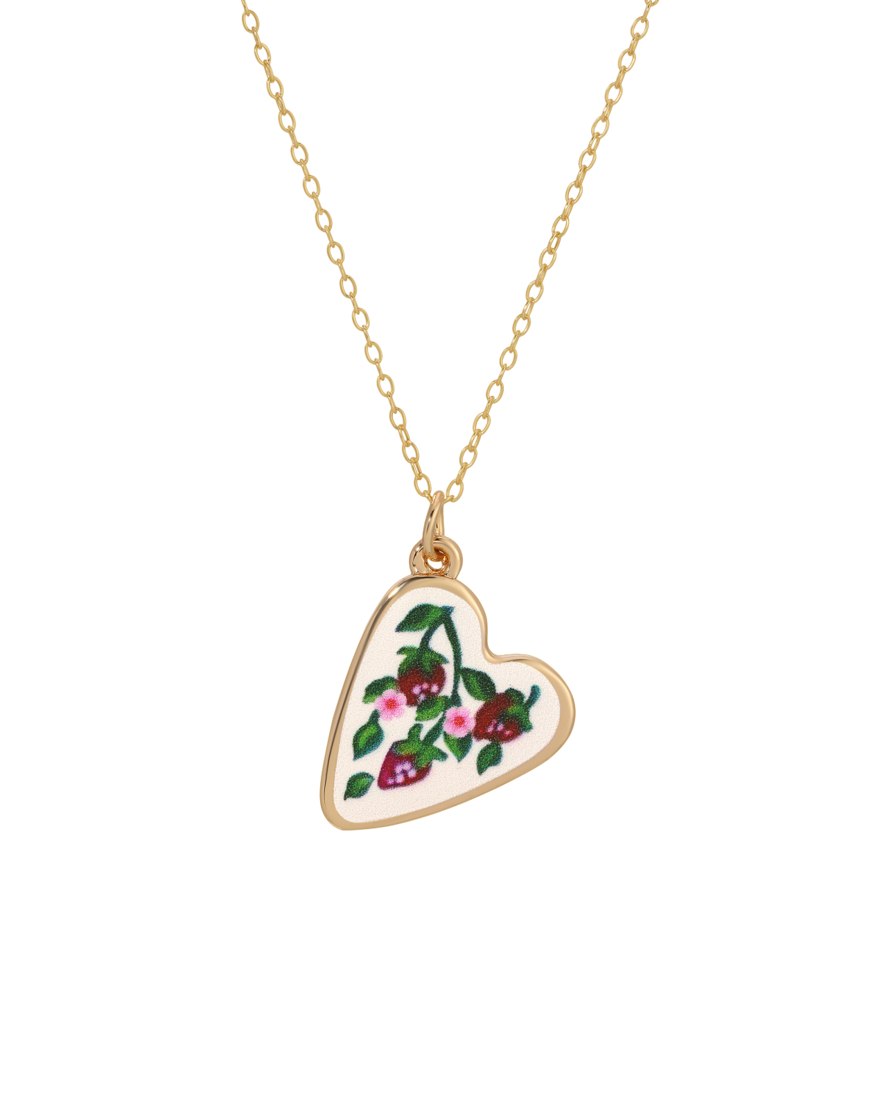 Strawberry Skies Heart Necklace
