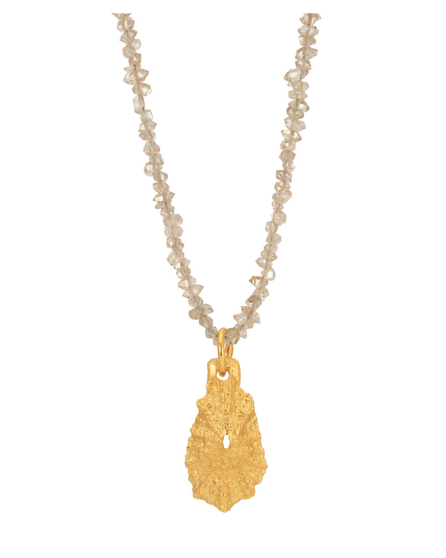 Yellow Herkimer Diamond And Limpet Necklace Paris 2