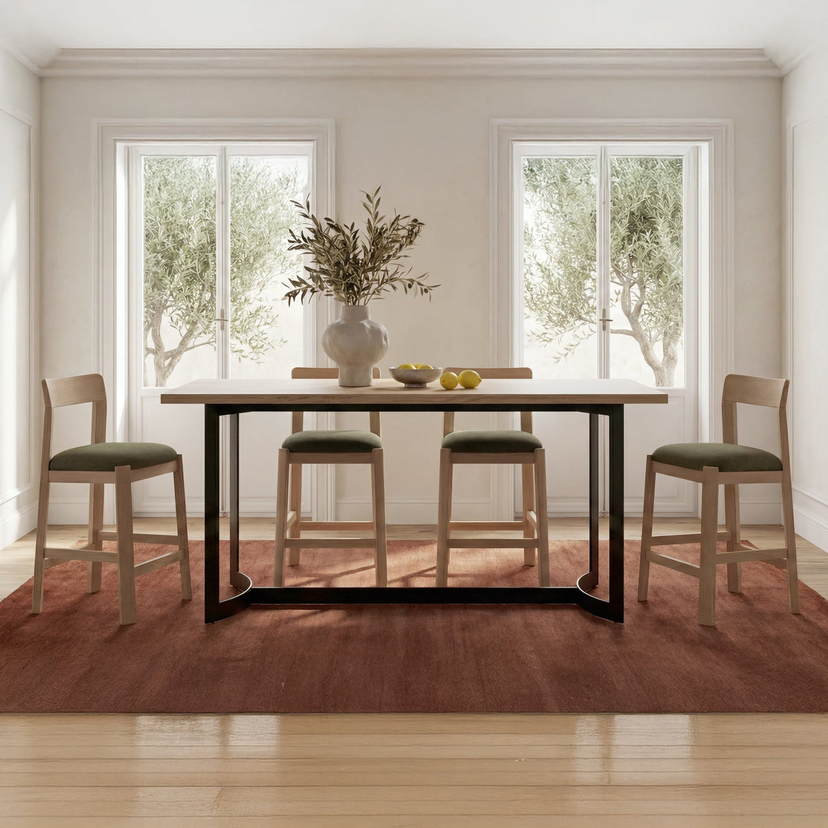 Bent Counter Table