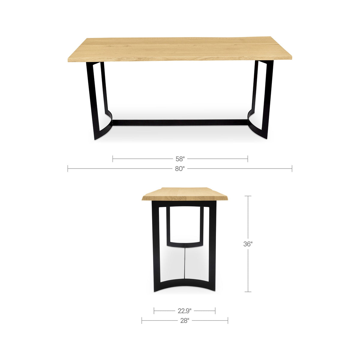 Bent Counter Table
